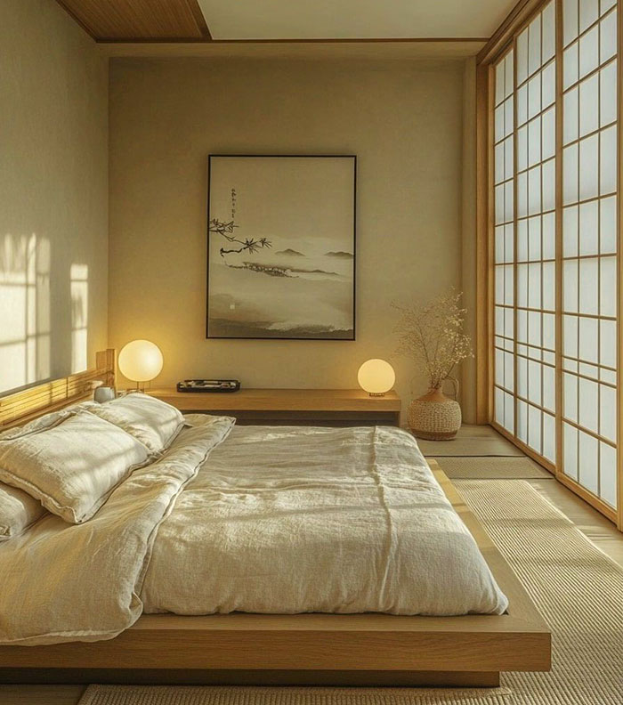 Decor phòng ngủ kiểu Nhật